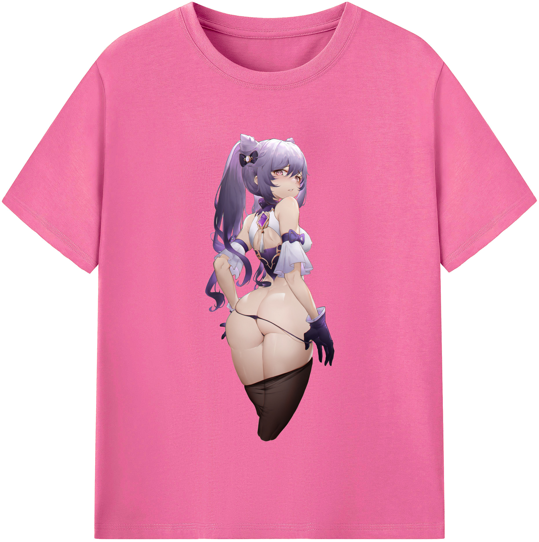 げんし神 刻晴 こくせい genshin Kokusei レディースカジュアルプリントTシャツ（綿100％）
